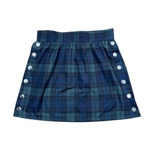 Forever 21 Mini Skirt Women’s Sz S Y2k Style Plaid Side Snap Buttons Schoolgirl